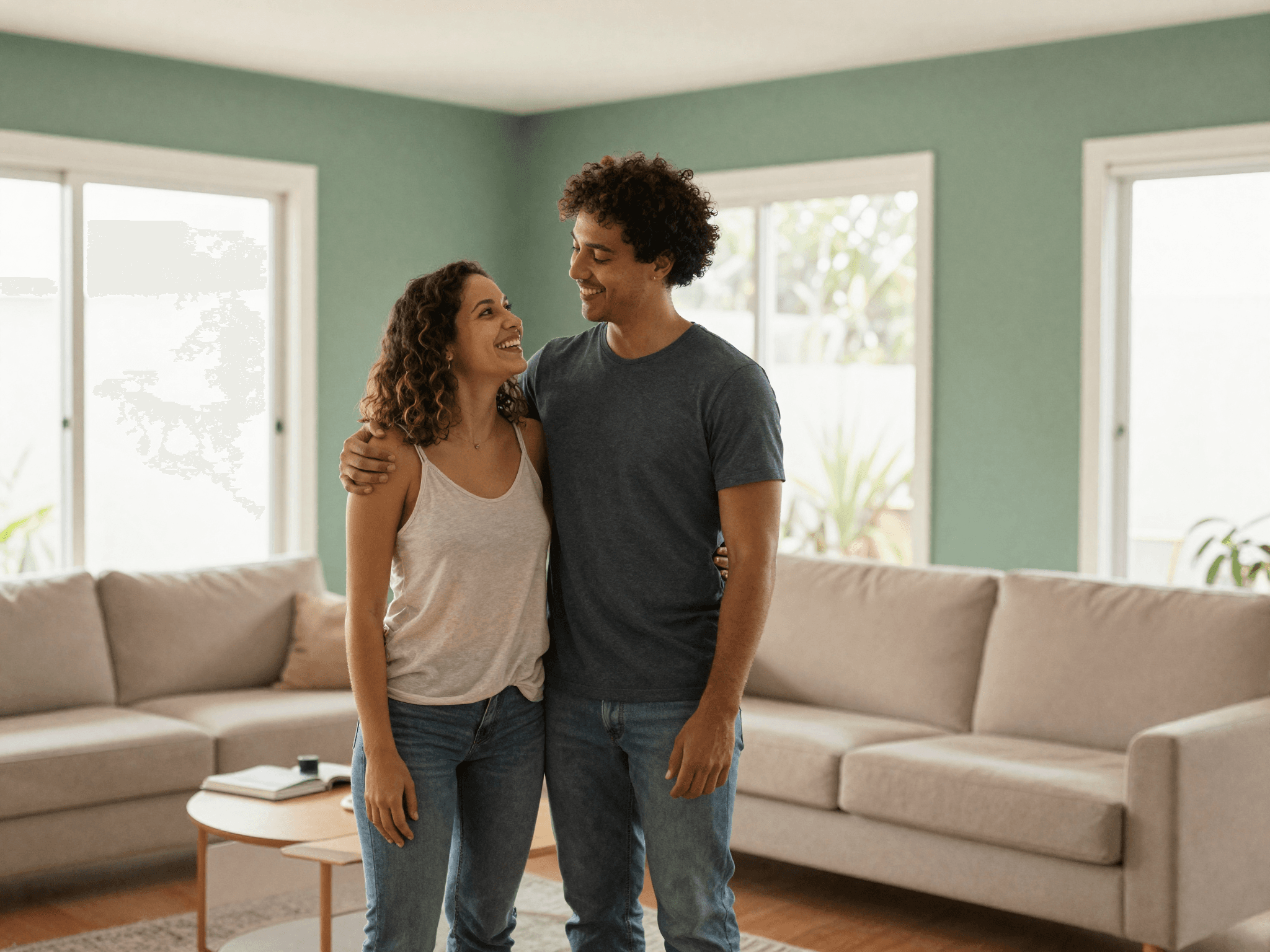Cliente em casa recém-reformada